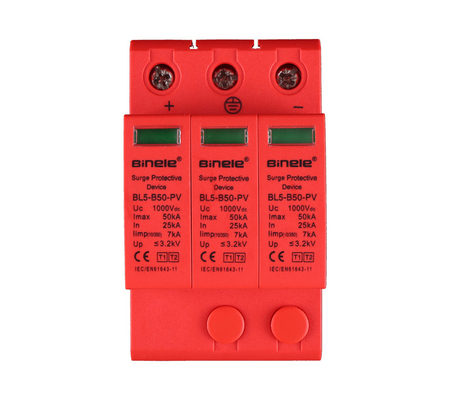 BL5-B50-PV 3P SPD Surge Protection DC1000V 25-50KA Surge Protective Device Binele Lightning Arrester