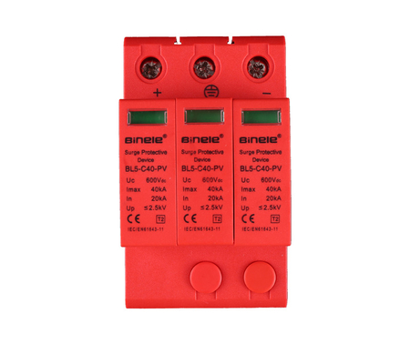 BL5-C40-PV 3P SPD Voltage Protection DC600V 20-40KA Surge Protective Device Binele Lightning Arrester