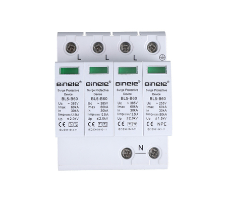 BL5-B60 3P+N SPD Voltage Protection 60KA Surge Protective Device Binele Lightning Arrester