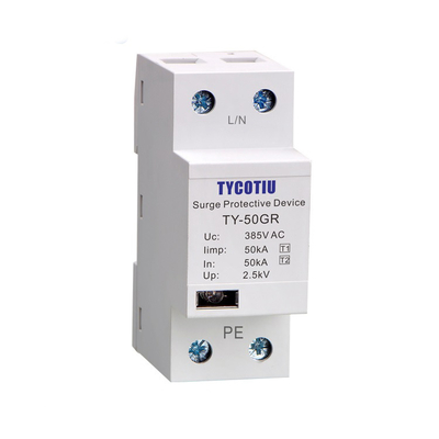 The surge arrester is suitable for electronic system surge SPD 50ka 2p single-phase alternating current surge protectionTN