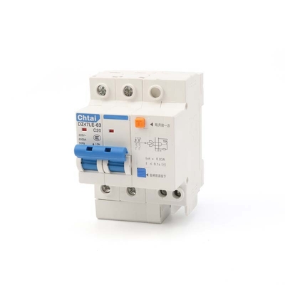 C D Chtai DZ47LE 2P 20a 6-63amp Elcb Residual Current Earth Leakage Circuit Breaker Rccb RCBO DZ47LE-63 Bestseller